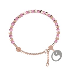 Mitra Yin Yang Bilezik - Pembe kuvars 14 ayar rose altın bilezik #jlcw5f