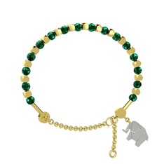 Yeşil kuvars 8 ayar altın bilezik