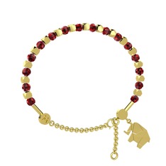 Garnet 18 ayar altın bilezik
