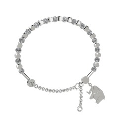 Beyaz zirkon 18 ayar beyaz altın bilezik