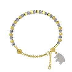 Beyaz zirkon 8 ayar altın bilezik