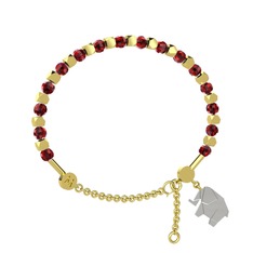 Garnet 14 ayar altın bilezik