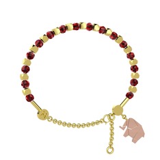 Garnet 18 ayar altın bilezik