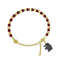 Mitra Origami Fil Bilezik - Kök yakut 14 ayar altın bilezik #uv5ptf