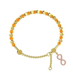 Mitra Sonsuzluk Bilezik - Sitrin 14 ayar altın bilezik #11kaxlt