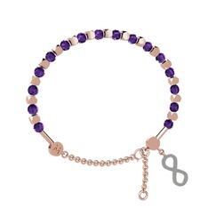 Mitra Sonsuzluk Bilezik - Ametist 18 ayar rose altın bilezik #12vxh9i