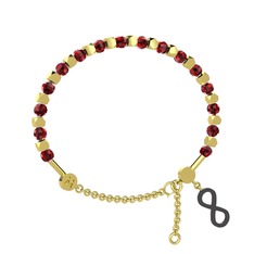 Garnet 18 ayar altın bilezik