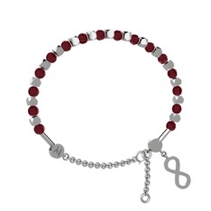 Mitra Sonsuzluk Bilezik - Kök yakut 925 ayar gümüş bilezik #1770fn2