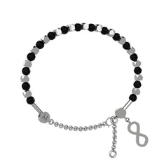 Mitra Sonsuzluk Bilezik - Siyah zirkon 925 ayar gümüş bilezik #1aocnm0