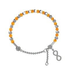 Mitra Sonsuzluk Bilezik - Sitrin 925 ayar gümüş bilezik #1crpmmz