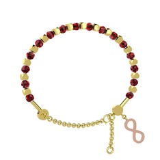 Mitra Sonsuzluk Bilezik - Garnet 18 ayar altın bilezik #1dkpdpz