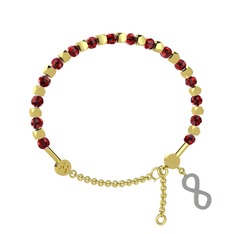 Garnet 8 ayar altın bilezik