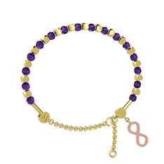 Mitra Sonsuzluk Bilezik - Ametist 18 ayar altın bilezik #1ftkjh0