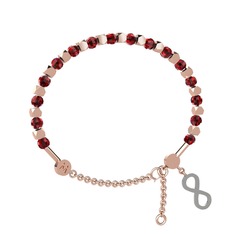 Mitra Sonsuzluk Bilezik - Garnet 18 ayar rose altın bilezik #1vqoop6
