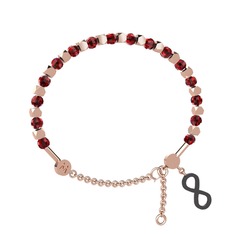 Garnet 8 ayar rose altın bilezik