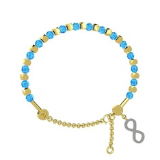 Mitra Sonsuzluk Bilezik - Akuamarin 8 ayar altın bilezik #8wjj6y