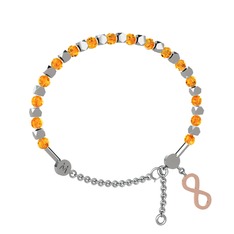 Mitra Sonsuzluk Bilezik - Sitrin 8 ayar beyaz altın bilezik #a7md6p