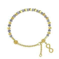 Beyaz zirkon 14 ayar altın bilezik