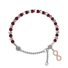 Mitra Sonsuzluk Bilezik - Kök yakut 18 ayar beyaz altın bilezik #fy154n