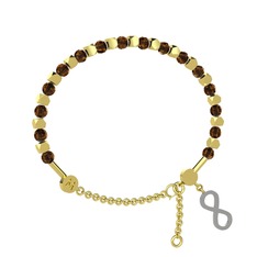 Mitra Sonsuzluk Bilezik - Dumanlı kuvars 18 ayar altın bilezik #h7ze5t