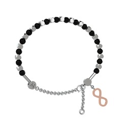 Mitra Sonsuzluk Bilezik - Siyah zirkon 18 ayar beyaz altın bilezik #mnihul