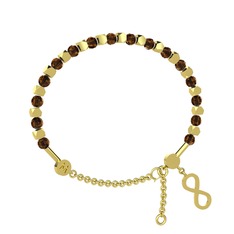 Mitra Sonsuzluk Bilezik - Dumanlı kuvars 925 ayar altın kaplama gümüş bilezik #oy2tfr