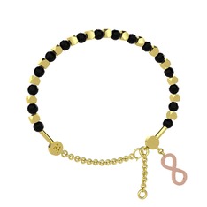 Mitra Sonsuzluk Bilezik - Siyah zirkon 14 ayar altın bilezik #teokav