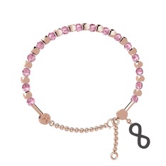 Mitra Sonsuzluk Bilezik - Pembe kuvars 14 ayar rose altın bilezik #xnwxyh