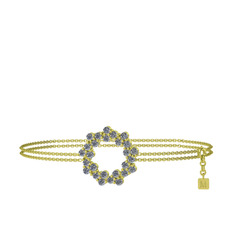 Lily Bilezik - Pırlanta 18 ayar altın bilezik (0.54 karat, 40 cm altın rolo zincir) #1tihepp