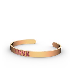 Love Bileklik - Rodolit garnet 8 ayar rose altın bilezik #147btgd