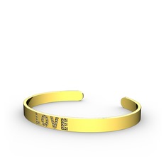 Love Bileklik - Dumanlı kuvars 925 ayar altın kaplama gümüş bilezik #1d21oni