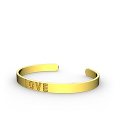 Love Bileklik - Sitrin 925 ayar altın kaplama gümüş bilezik #y7zmoe