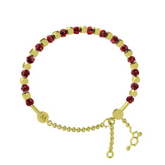 Mitra Serotonin Bilezik - Garnet 925 ayar altın kaplama gümüş bilezik #108xe1r
