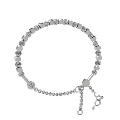 Beyaz zirkon 18 ayar beyaz altın bilezik