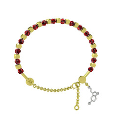 Garnet 18 ayar altın bilezik