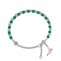 Mitra Serotonin Bilezik - Kök zümrüt 925 ayar gümüş bilezik #16aiw42