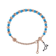 Mitra Serotonin Bilezik - Akuamarin 925 ayar rose altın kaplama gümüş bilezik #16g0yl8