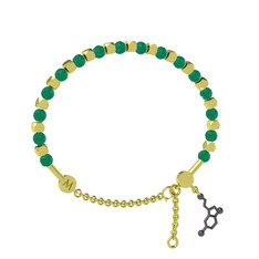 Mitra Serotonin Bilezik - Kök zümrüt 8 ayar altın bilezik #1dt67mp