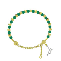 Mitra Serotonin Bilezik - Kök zümrüt 925 ayar altın kaplama gümüş bilezik #1f83hhc