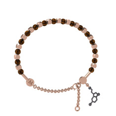 Mitra Serotonin Bilezik - Dumanlı kuvars 8 ayar rose altın bilezik #1ft1qzh