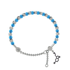 Mitra Serotonin Bilezik - Akuamarin 14 ayar beyaz altın bilezik #1gf514e