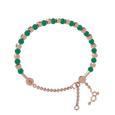 Mitra Serotonin Bilezik - Kök zümrüt 925 ayar rose altın kaplama gümüş bilezik #1gr9efe