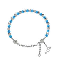 Mitra Serotonin Bilezik - Akuamarin 18 ayar beyaz altın bilezik #1gysle6