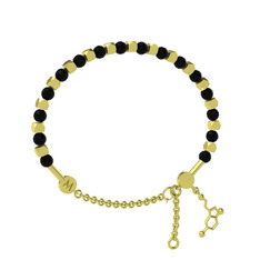 Siyah zirkon 18 ayar altın bilezik