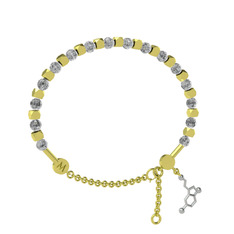 Beyaz zirkon 8 ayar altın bilezik