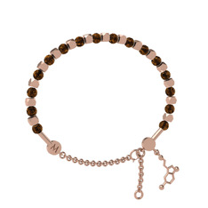 Mitra Serotonin Bilezik - Dumanlı kuvars 8 ayar rose altın bilezik #1n0abre