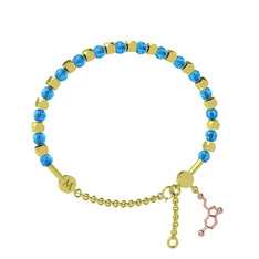 Mitra Serotonin Bilezik - Akuamarin 14 ayar altın bilezik #1onfmyp