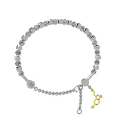 Beyaz zirkon 14 ayar beyaz altın bilezik