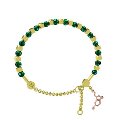 Mitra Serotonin Bilezik - Yeşil kuvars 8 ayar altın bilezik #1va2b0z