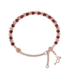 Garnet 8 ayar rose altın bilezik
